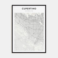 Cupertino Map Portrait Poster