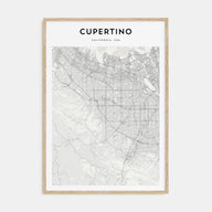 Cupertino Map Portrait Poster
