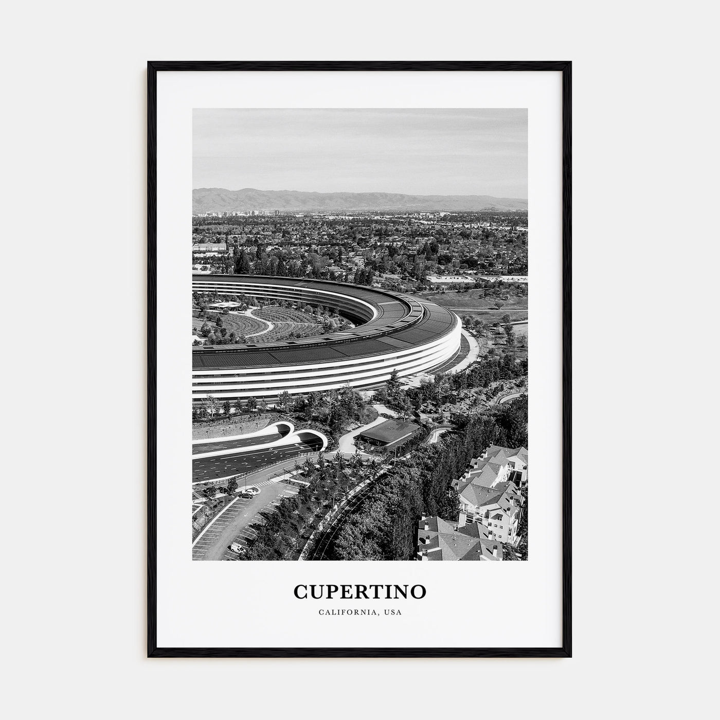 Cupertino Portrait B&W Poster