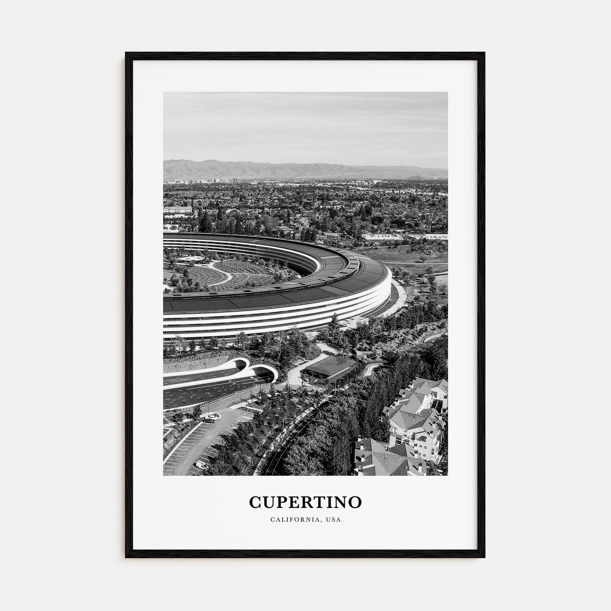 Cupertino Portrait B&W Poster