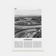 Cupertino Travel B&W Poster