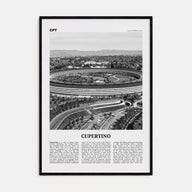 Cupertino Travel B&W Poster