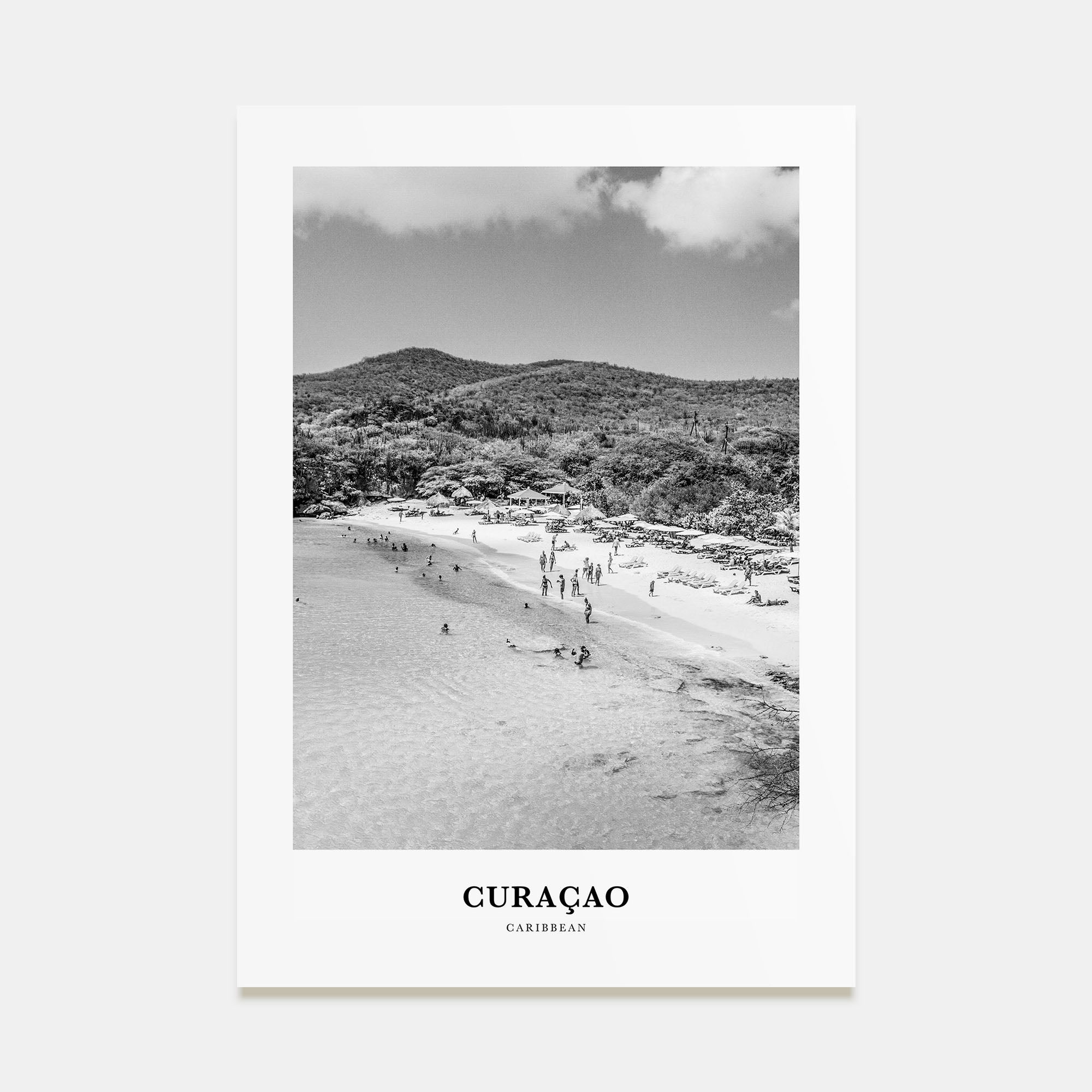 Curaçao Portrait B&W Poster