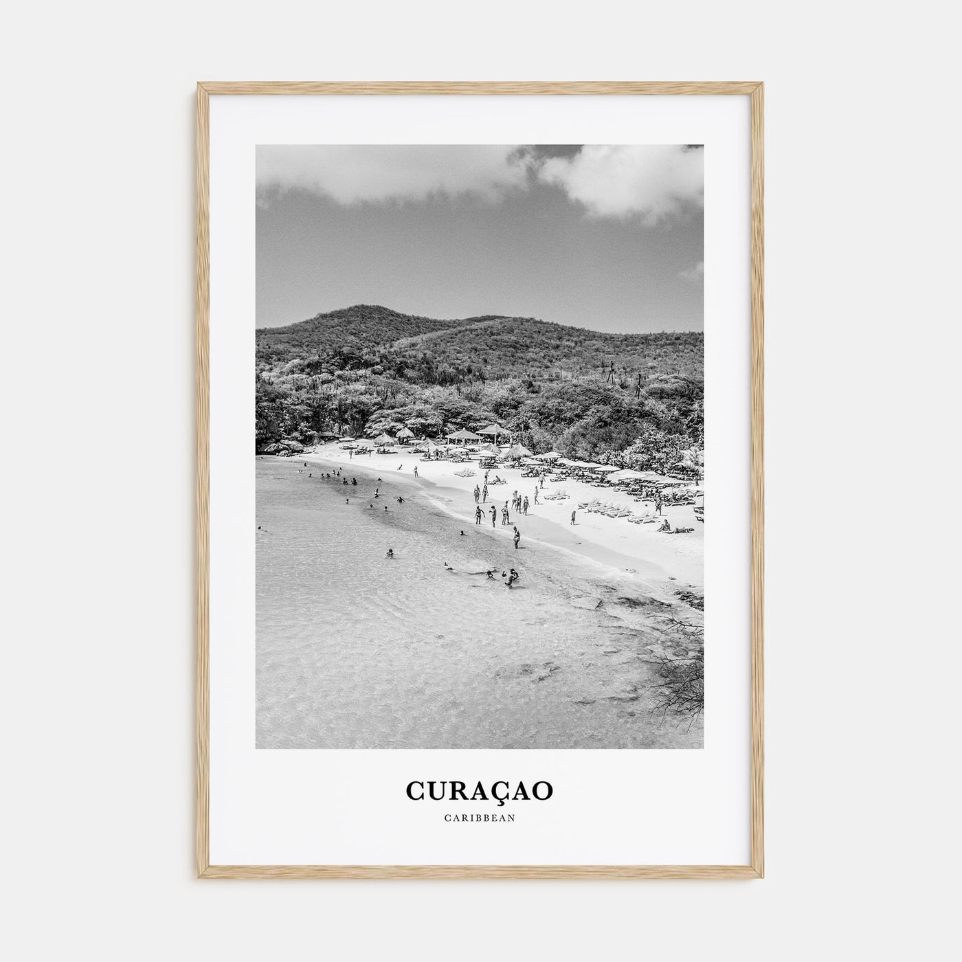 Curaçao Portrait B&W Poster