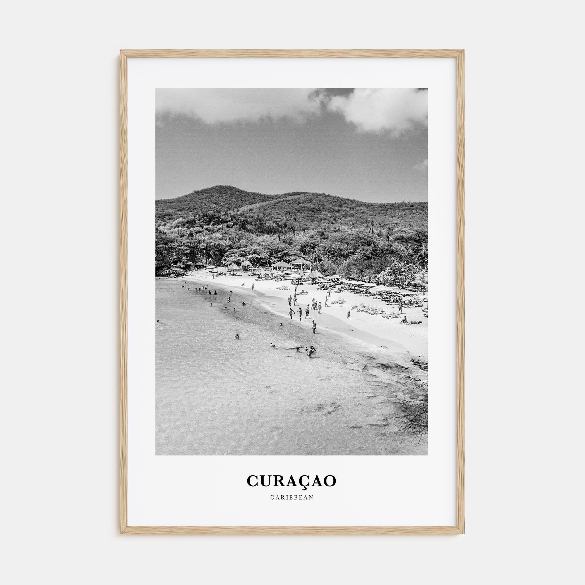 Curaçao Portrait B&W Poster