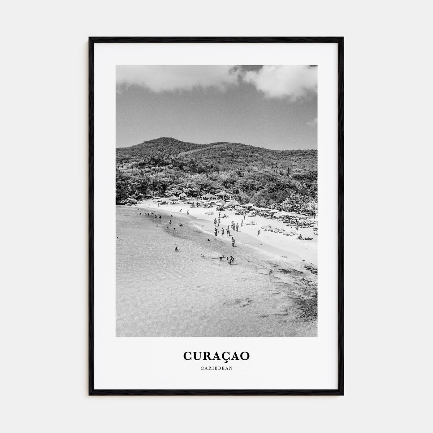 Curaçao Portrait B&W Poster