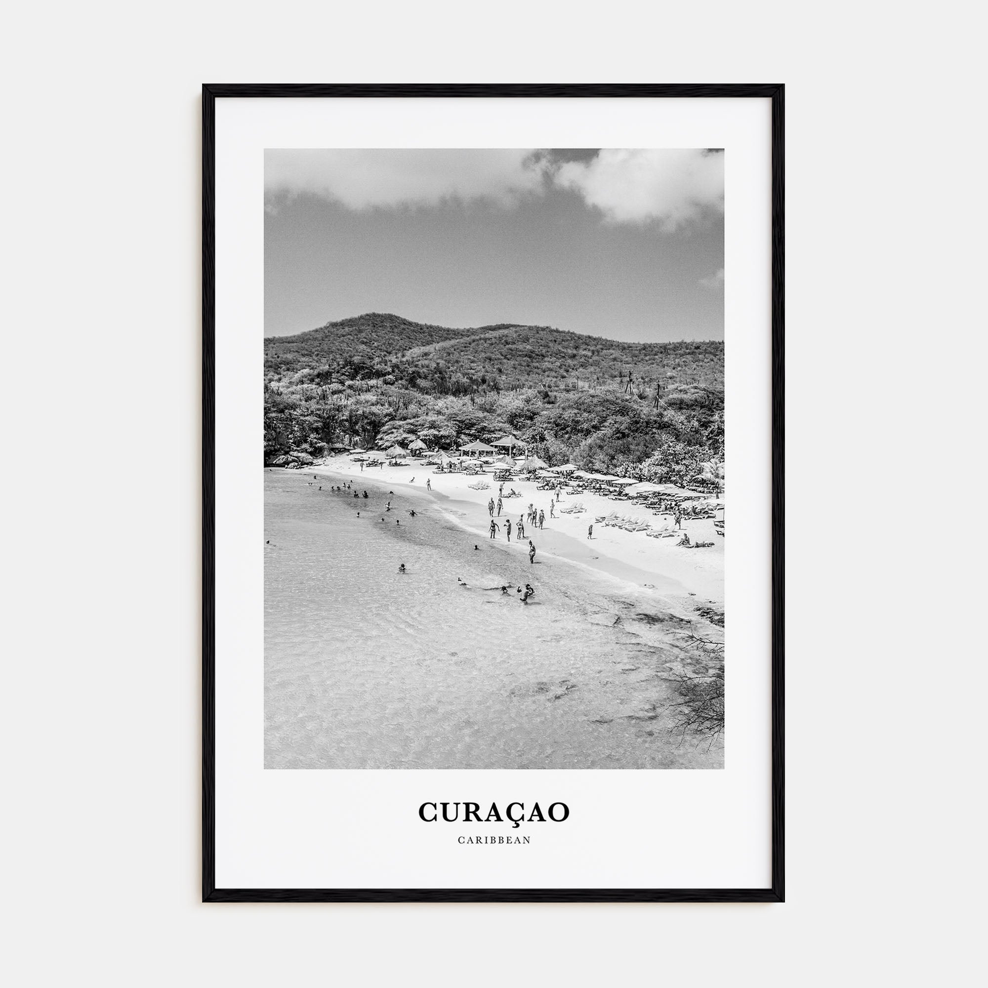 Curaçao Portrait B&W Poster