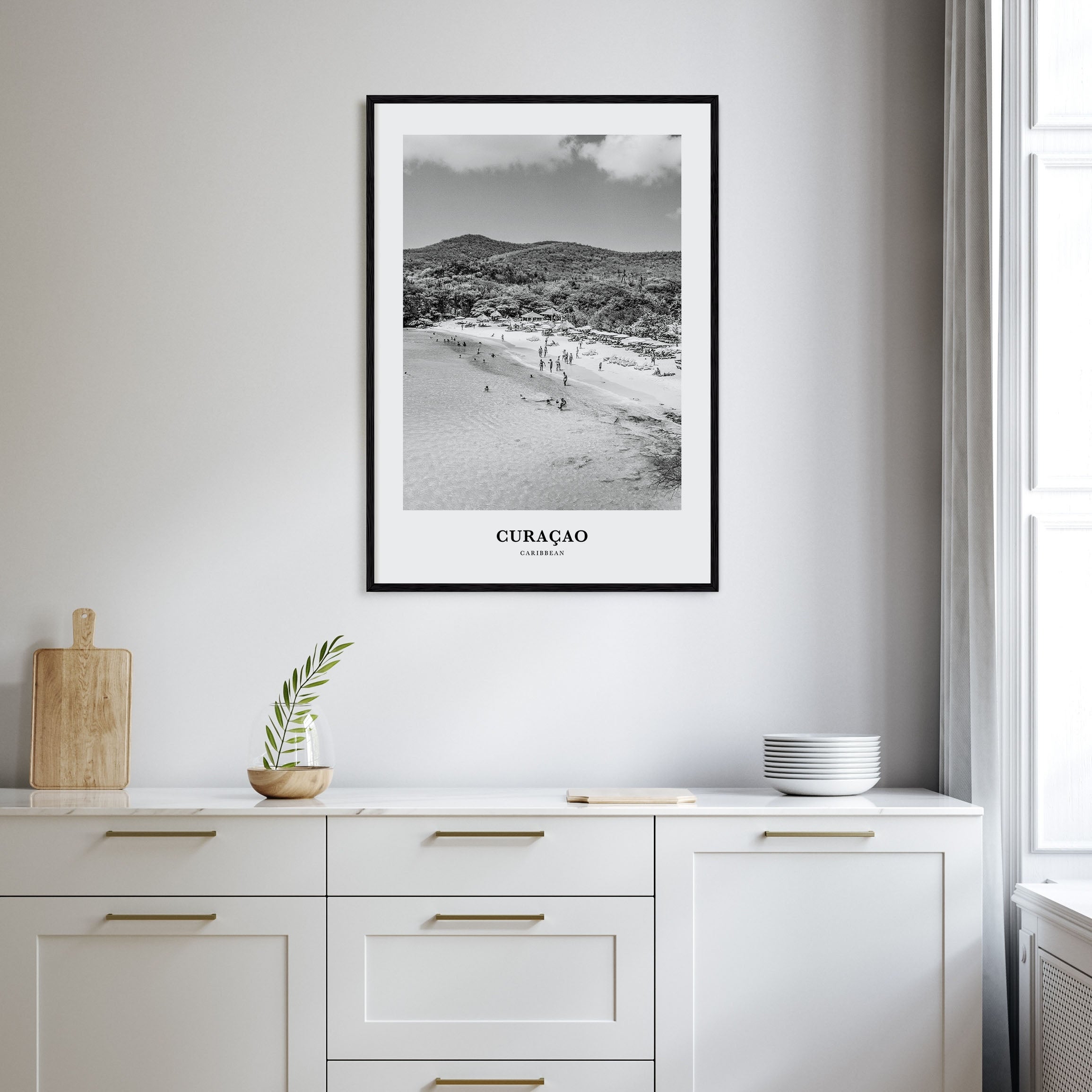 Curaçao Portrait B&W Poster