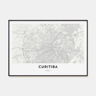 Curitiba Map Landscape Poster