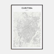 Curitiba Map Portrait Poster