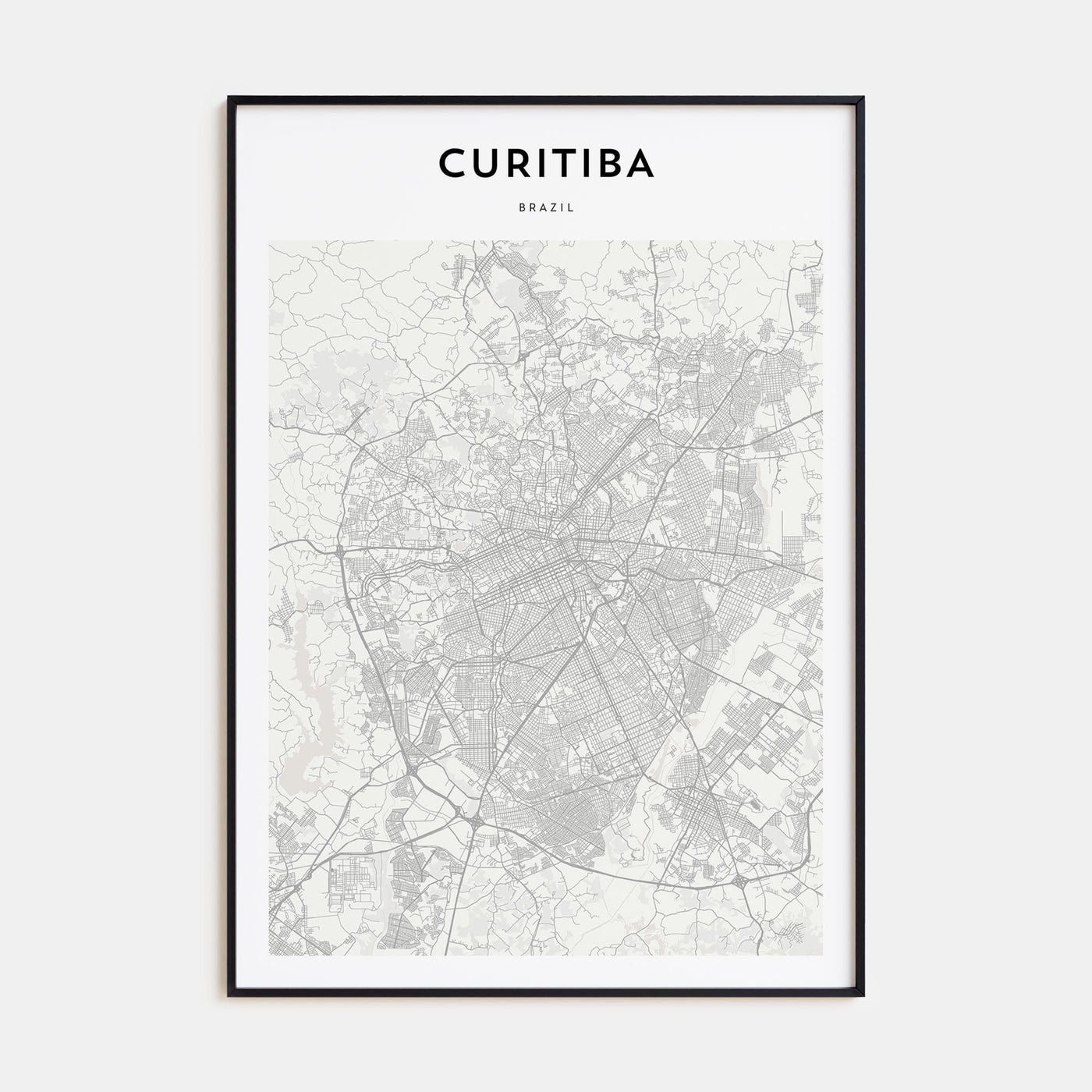 Curitiba Map Portrait Poster