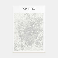 Curitiba Map Portrait Poster