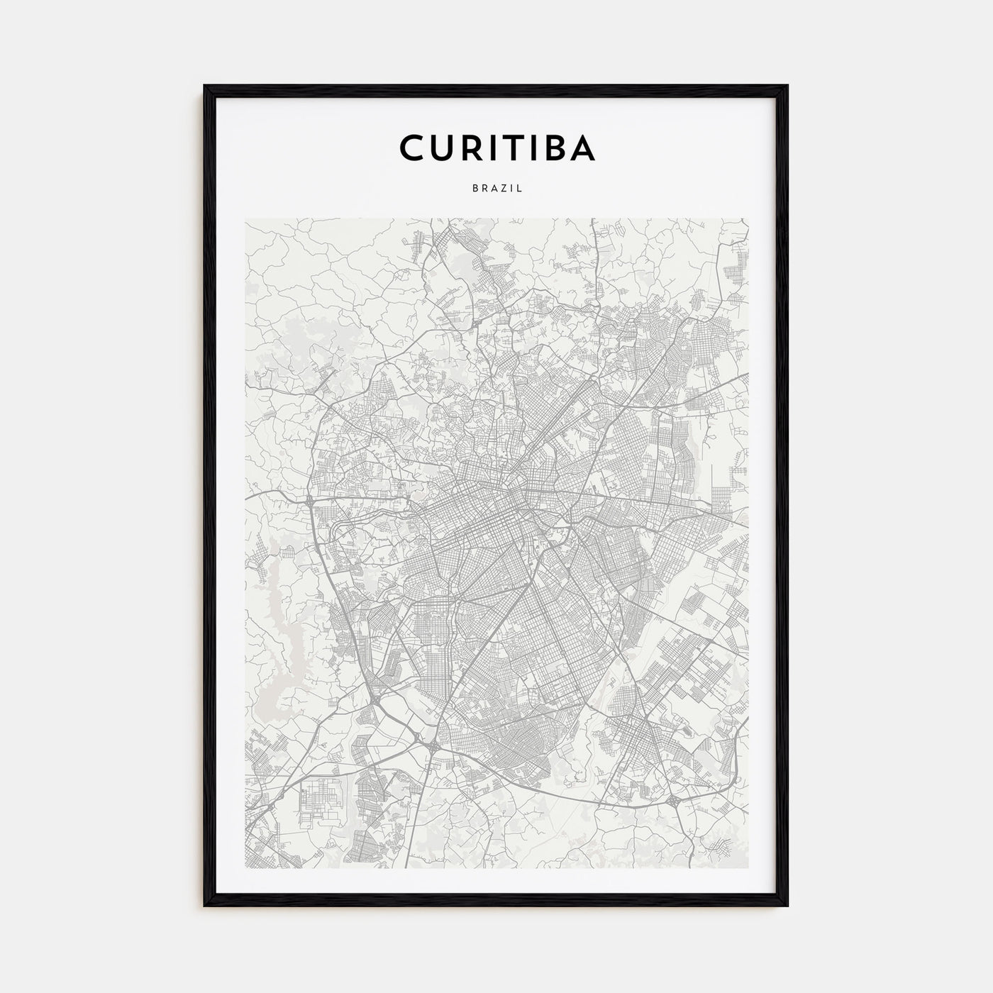 Curitiba Map Portrait Poster
