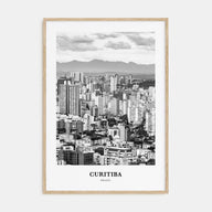 Curitiba Portrait B&W Poster