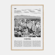 Curitiba Travel B&W Poster