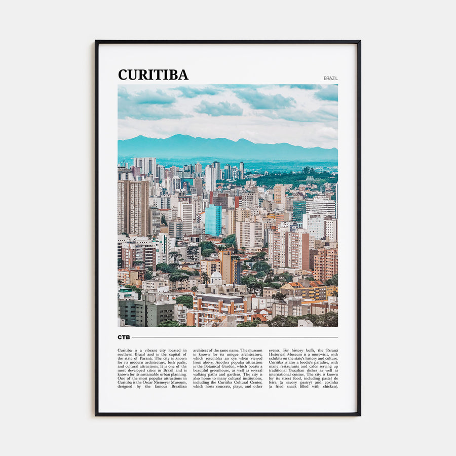 Curitiba Travel Color Poster