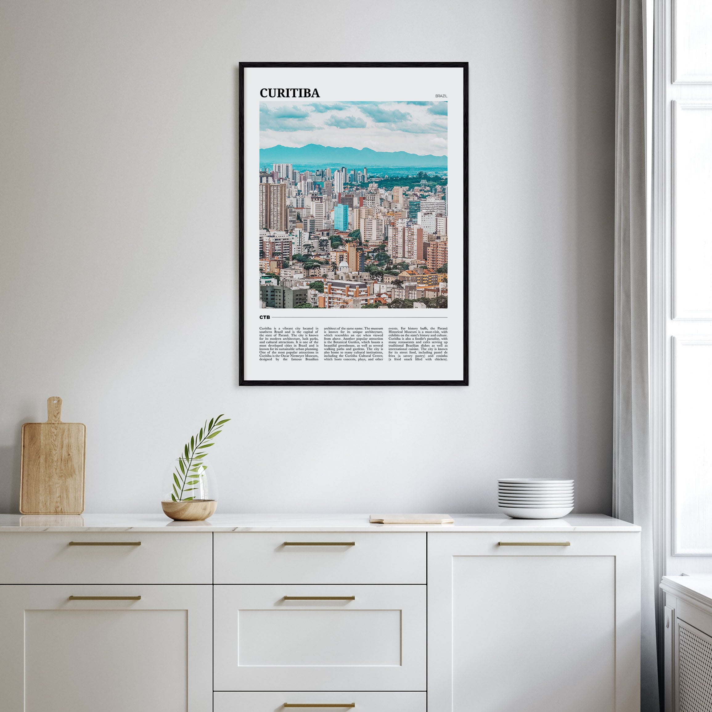 Curitiba Travel Color Poster