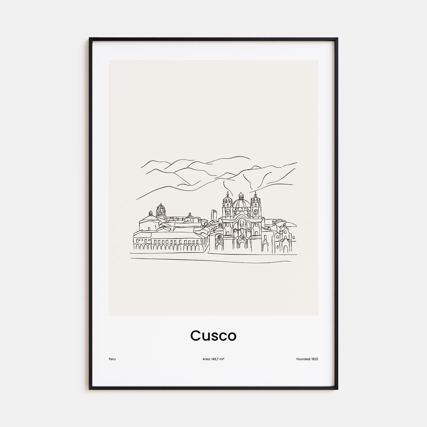 Cusco Drawn Poster