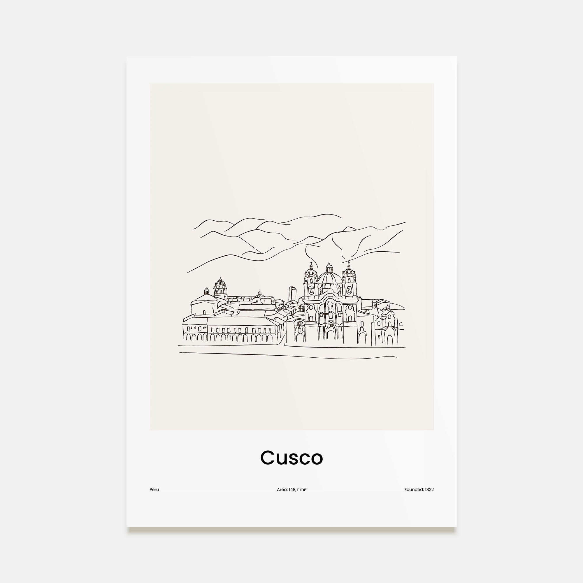 Cusco Drawn Poster