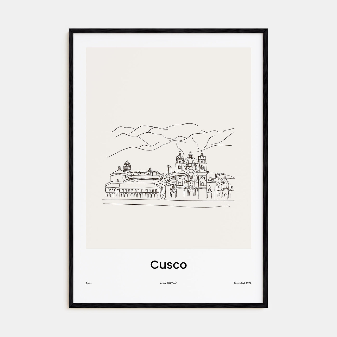 Cusco Drawn Poster