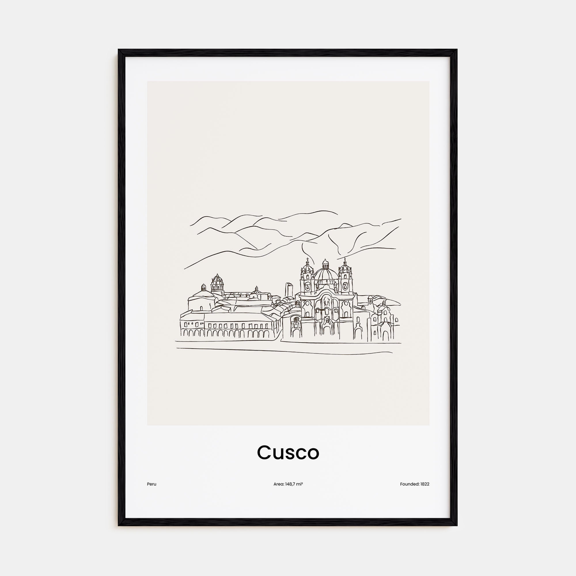 Cusco Drawn Poster