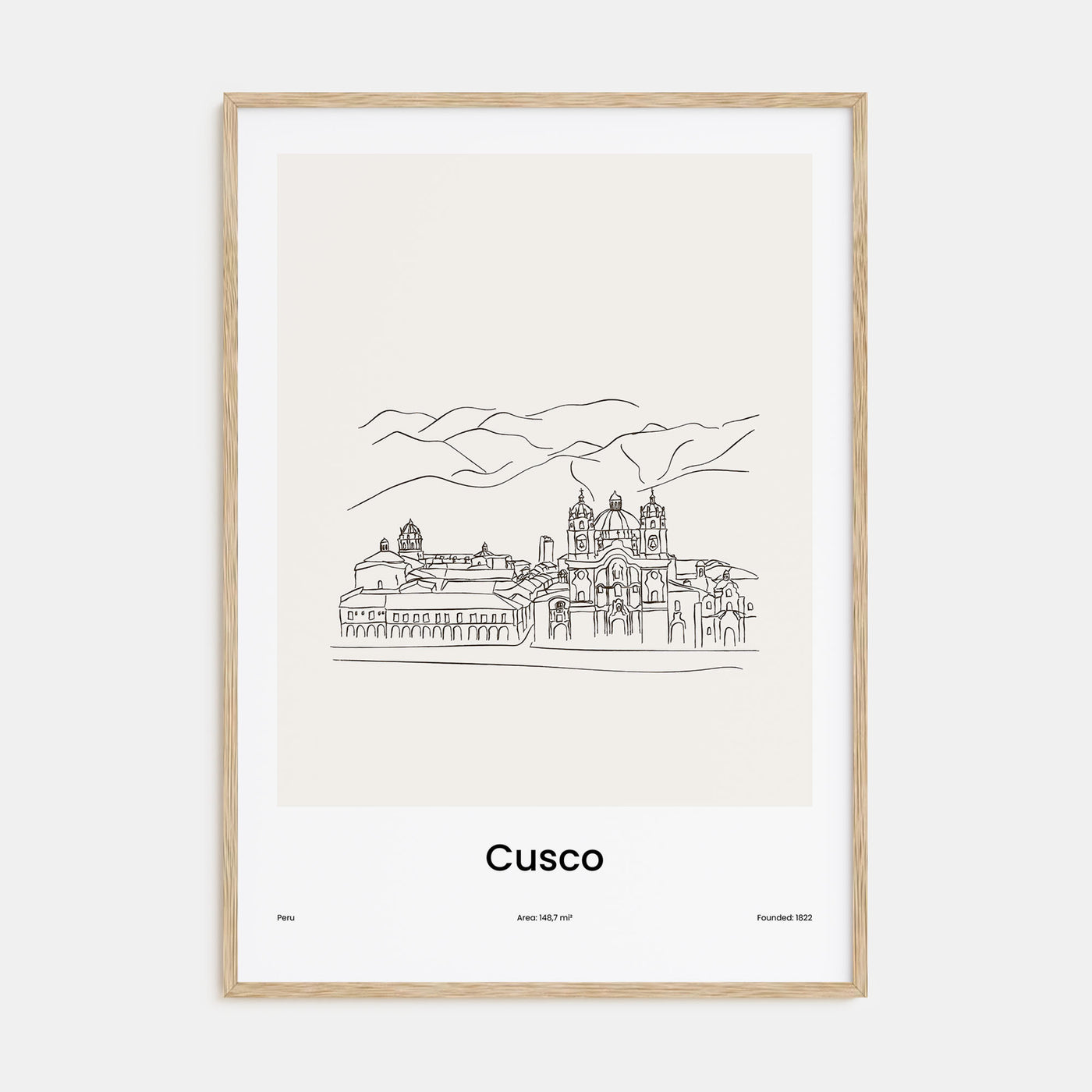 Cusco Drawn Poster