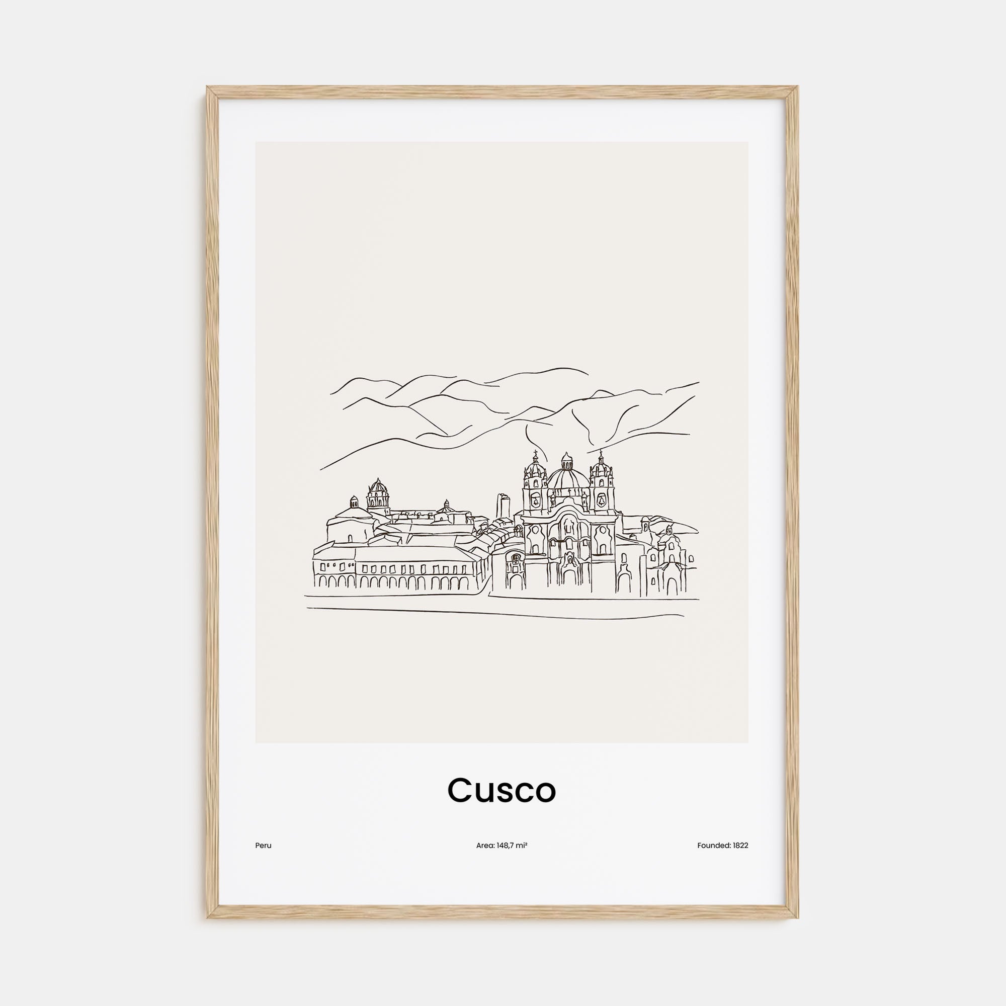 Cusco Drawn Poster