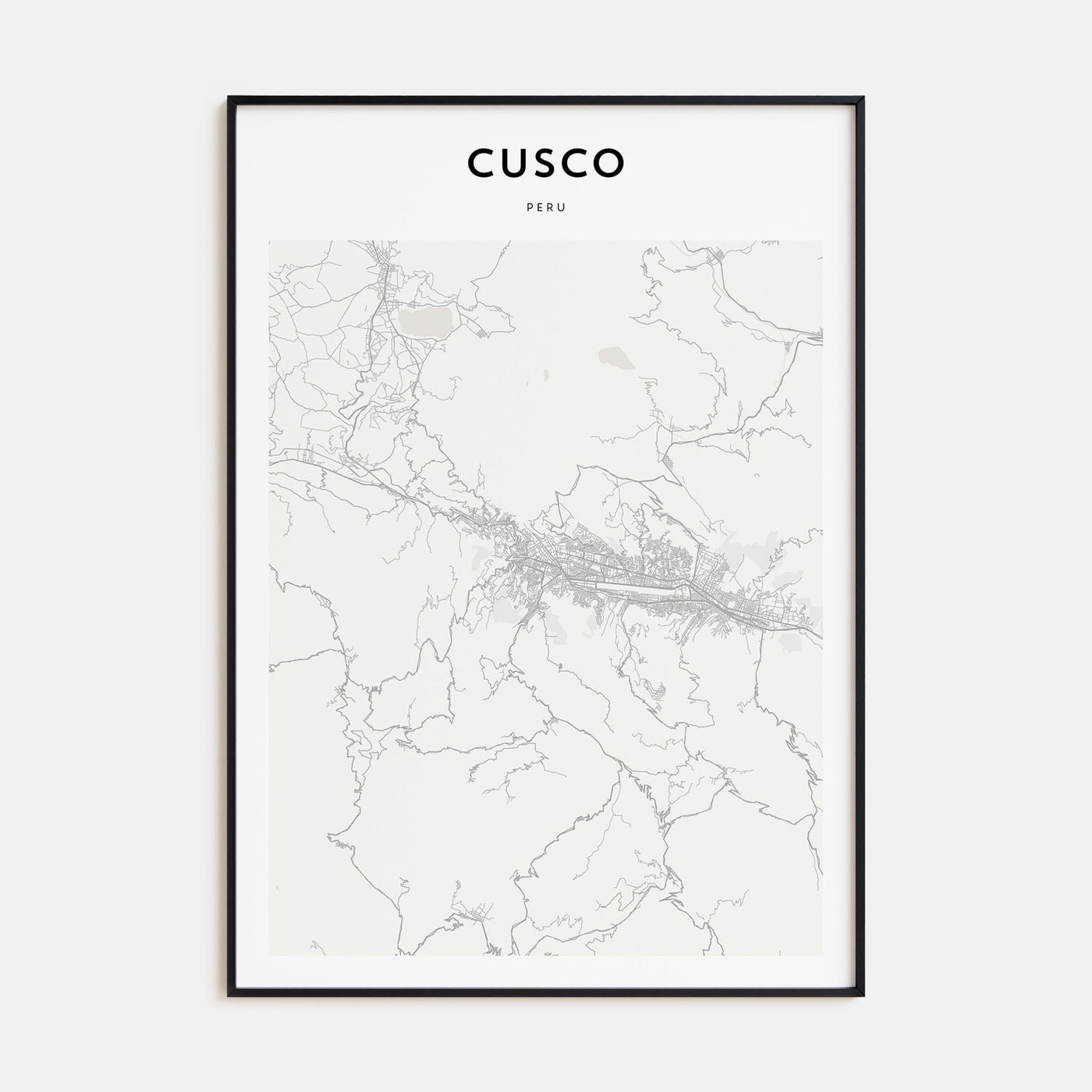 Cusco Map Portrait Poster