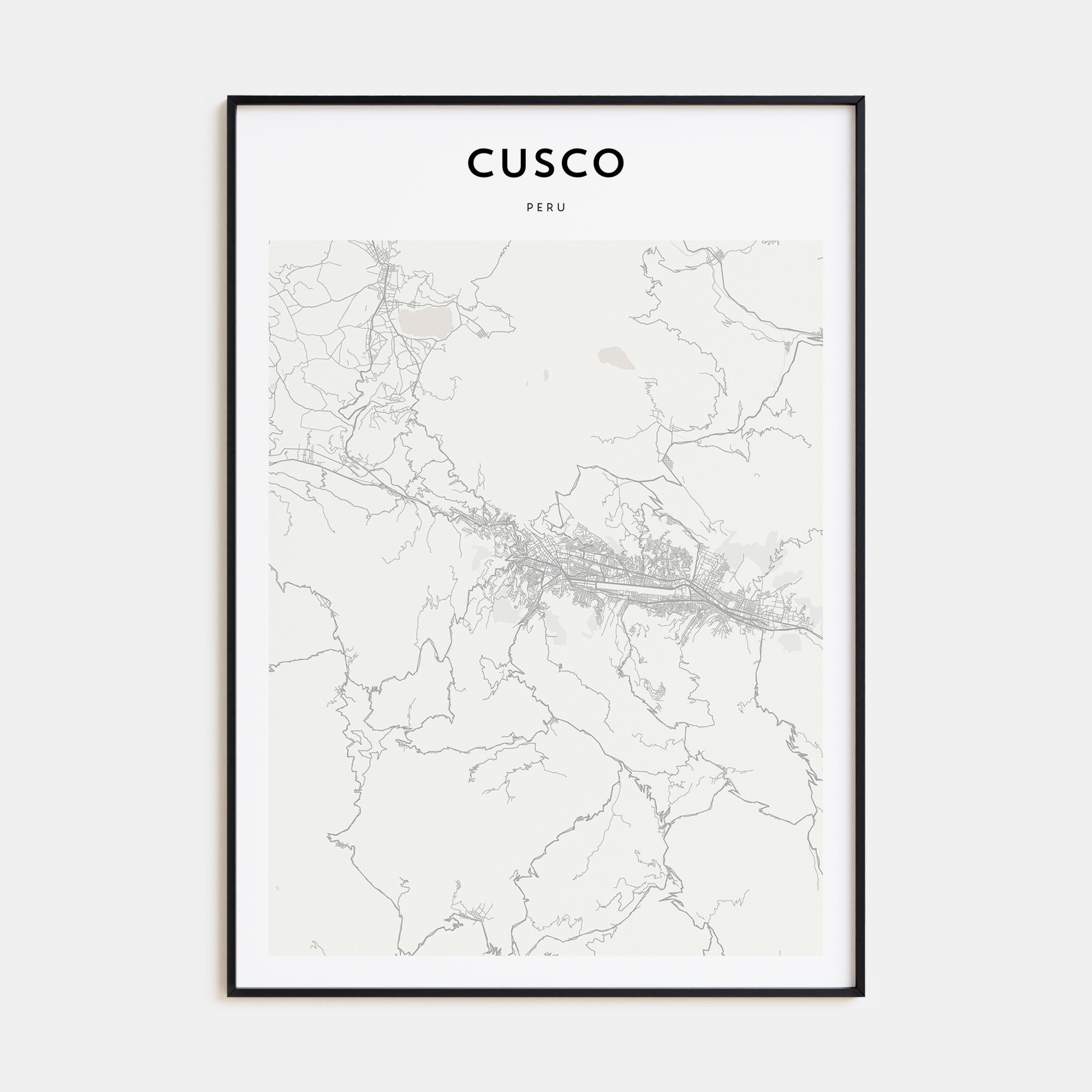 Cusco Map Portrait Poster