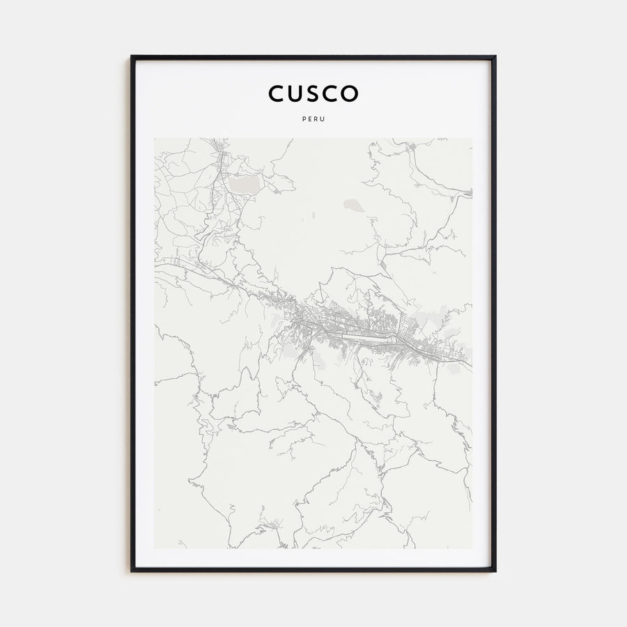 Cusco Map Portrait Poster