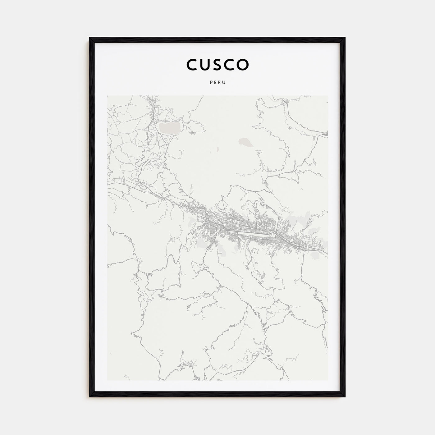 Cusco Map Portrait Poster