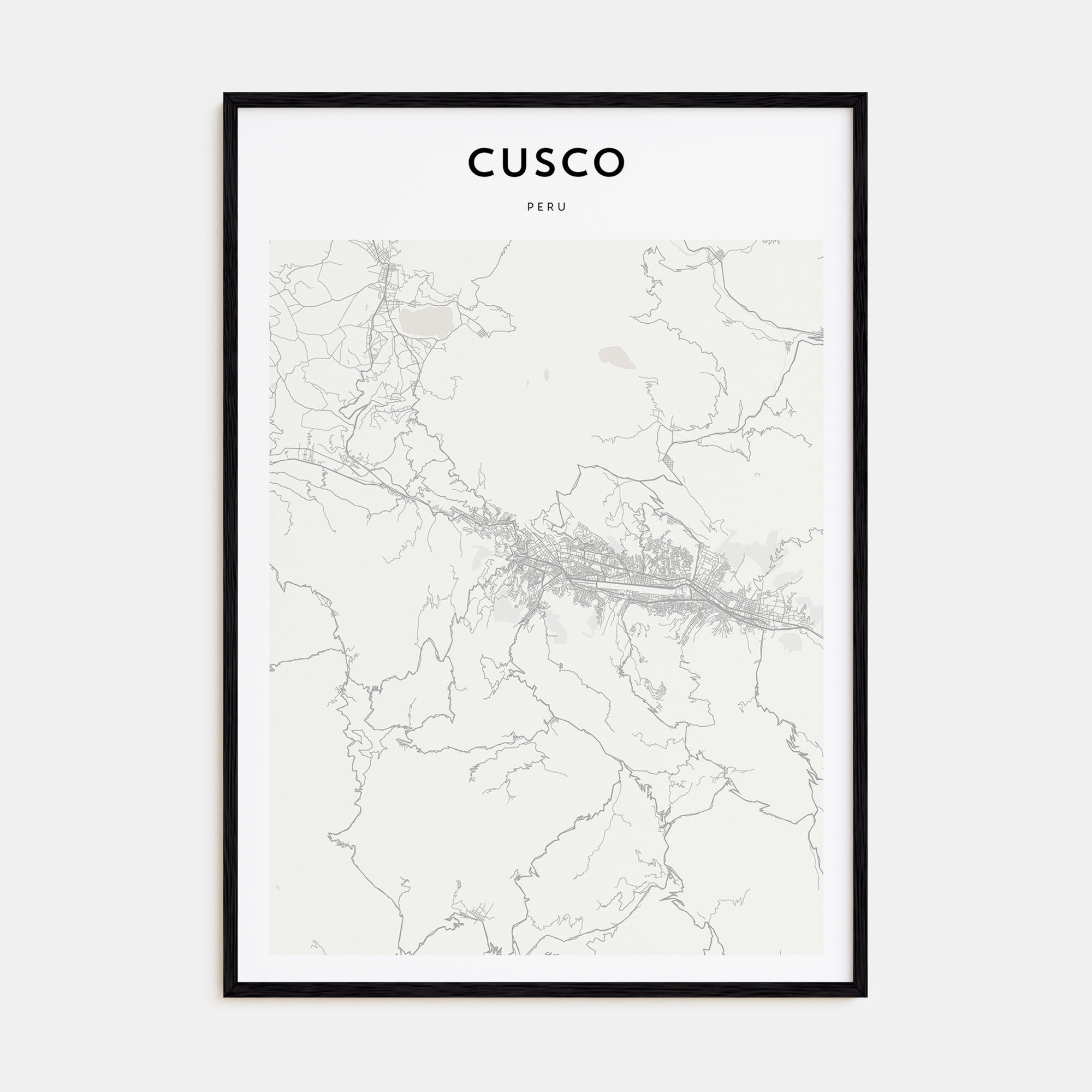 Cusco Map Portrait Poster