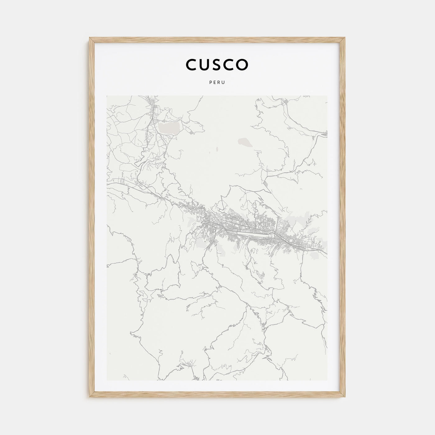 Cusco Map Portrait Poster