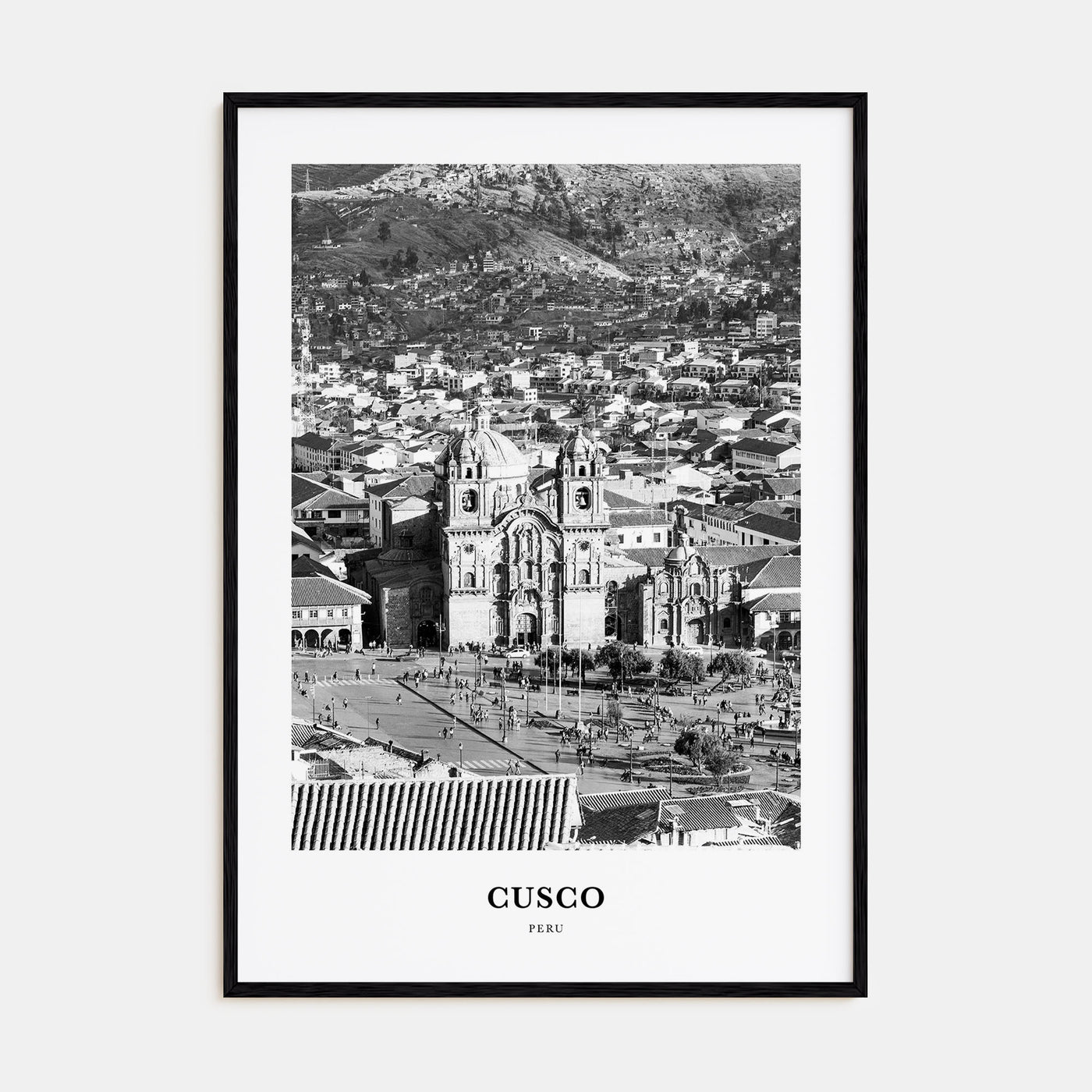Cusco Portrait B&W Poster