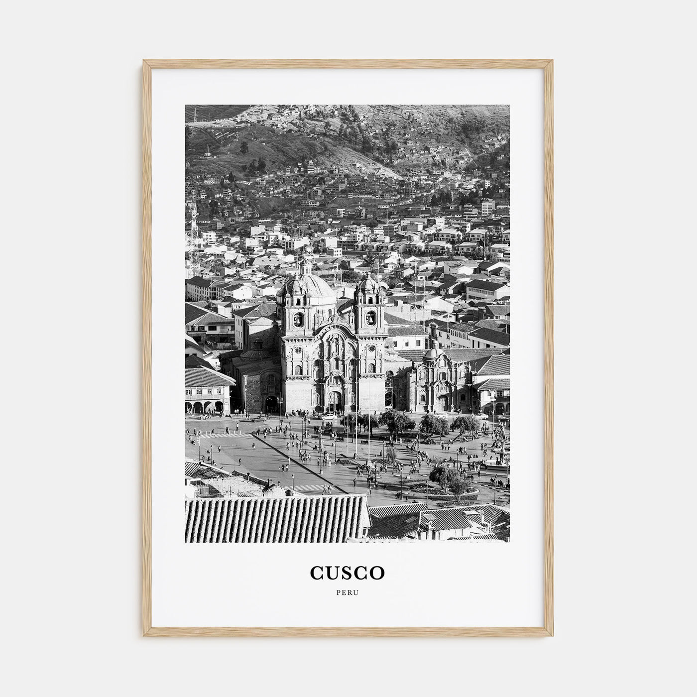 Cusco Portrait B&W Poster