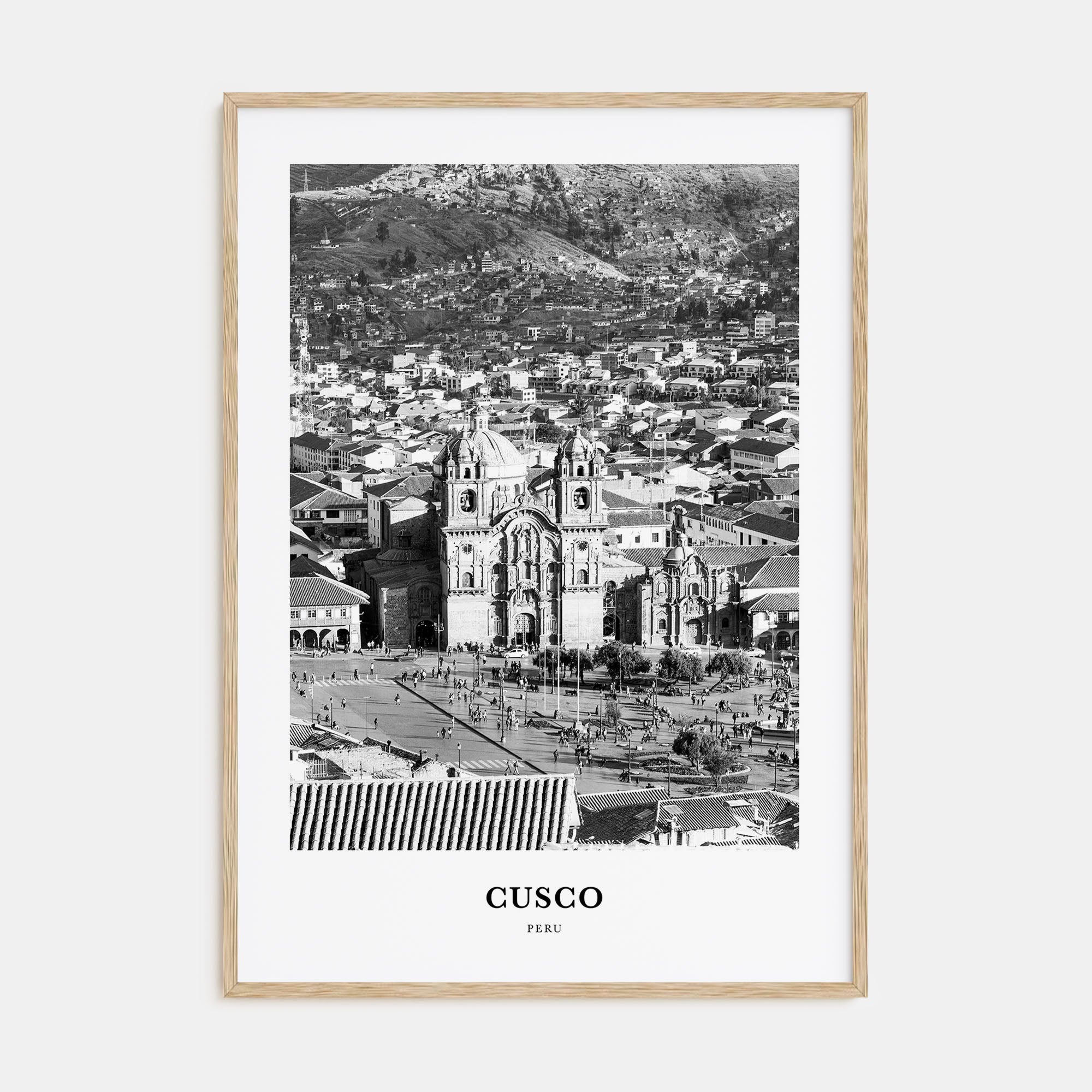 Cusco Portrait B&W Poster