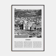Cusco Travel B&W Poster