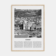 Cusco Travel B&W Poster