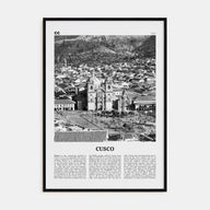 Cusco Travel B&W Poster