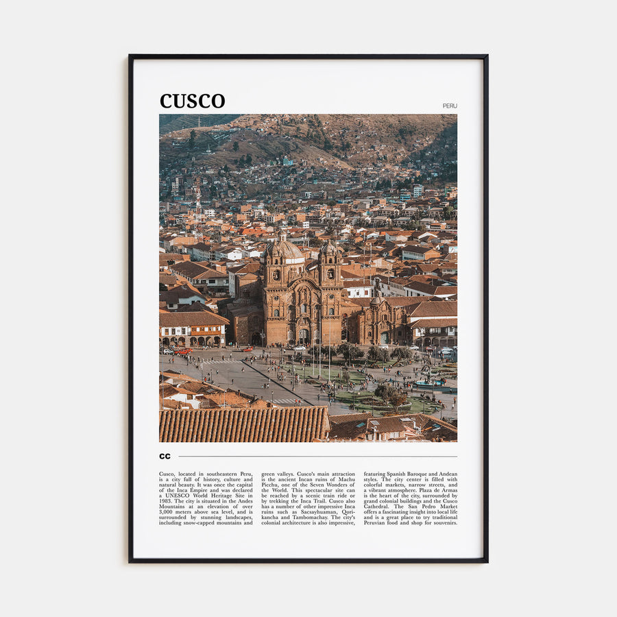 Cusco Travel Color Poster