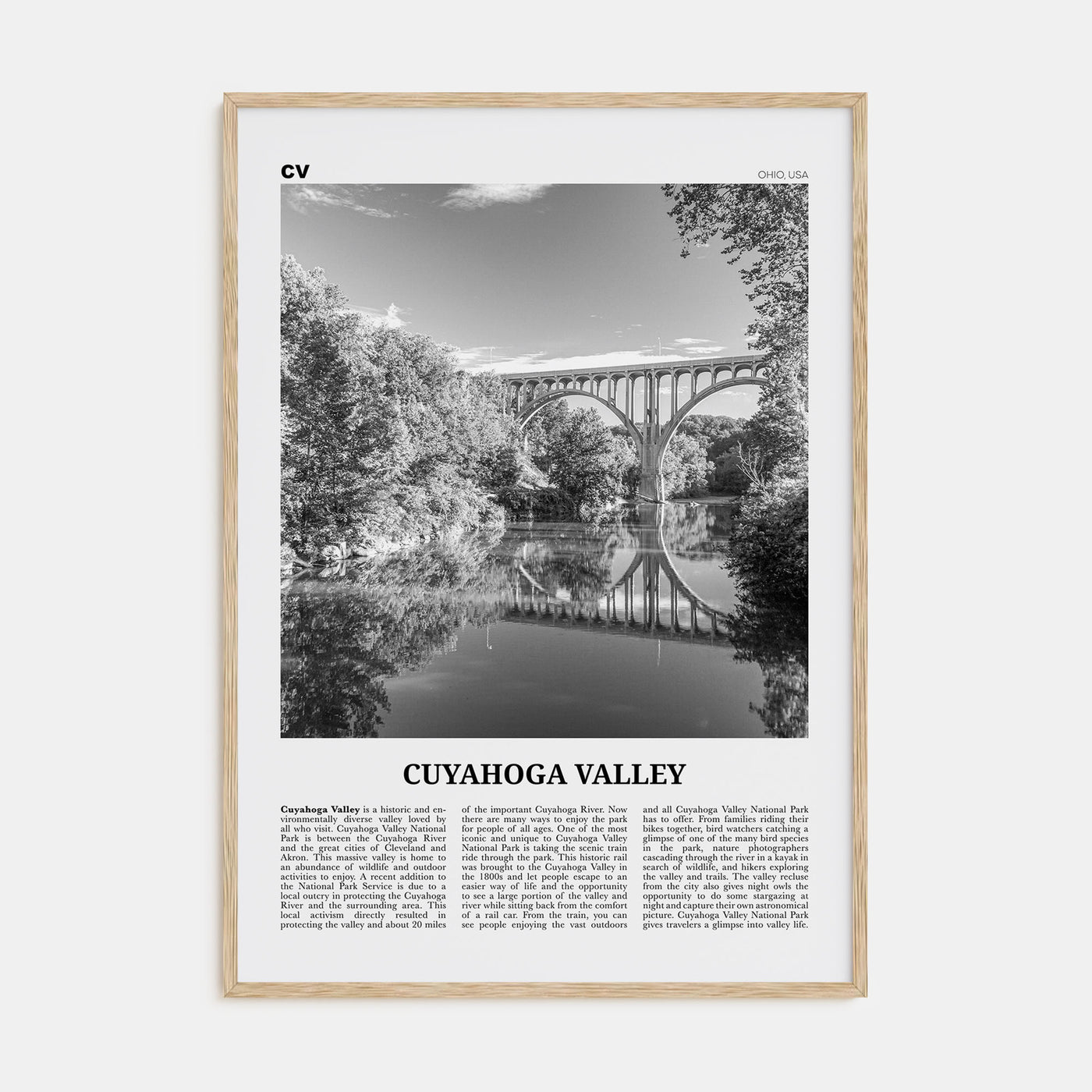 Cuyahoga Valley Travel B&W Poster