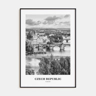 Czech Republic Portrait B&W Poster