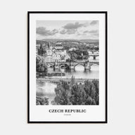 Czech Republic Portrait B&W Poster
