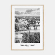 Czech Republic Portrait B&W Poster