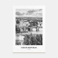 Czech Republic Portrait B&W Poster