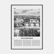 Czech Republic Travel B&W Poster