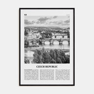 Czech Republic Travel B&W Poster