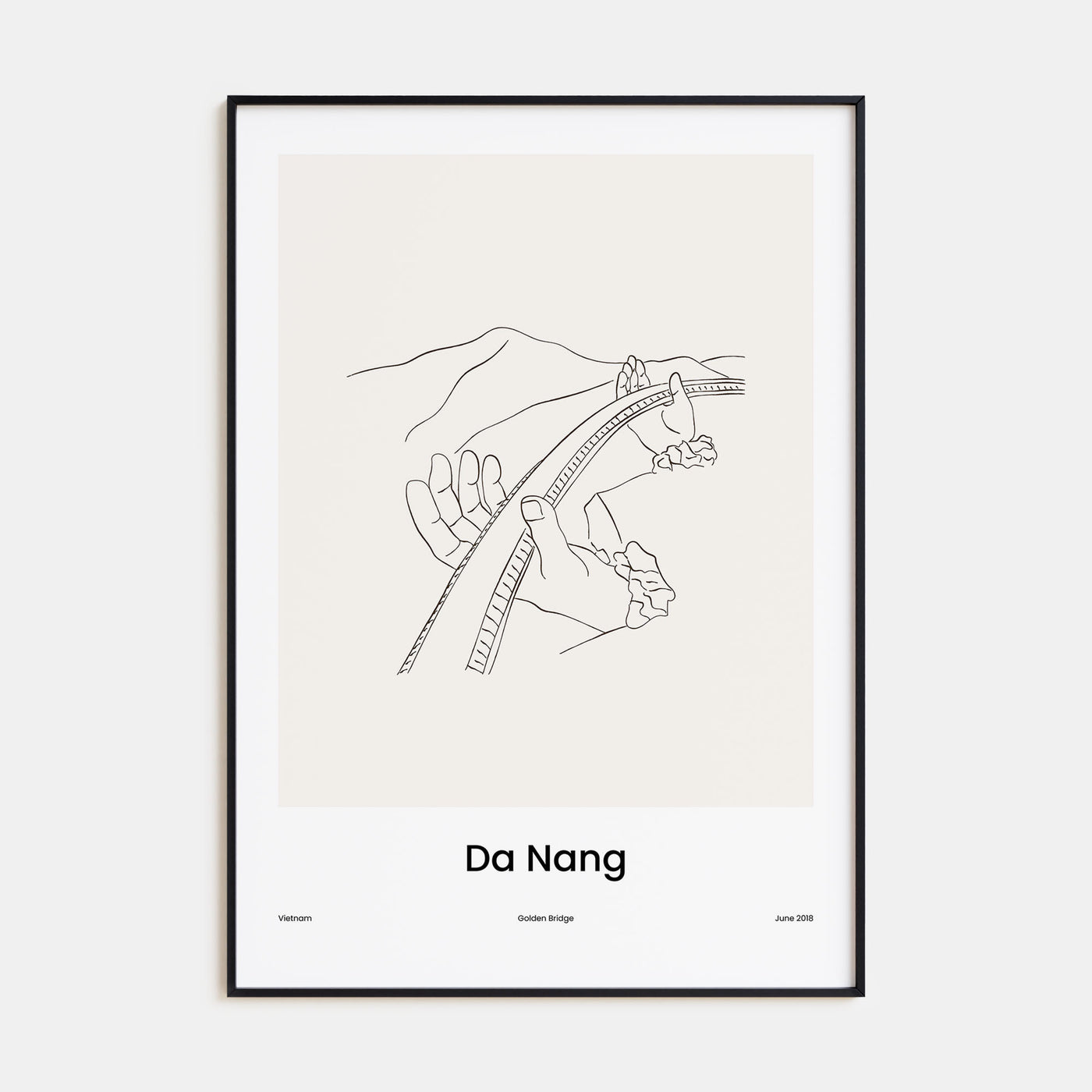 Da Nang Drawn Poster