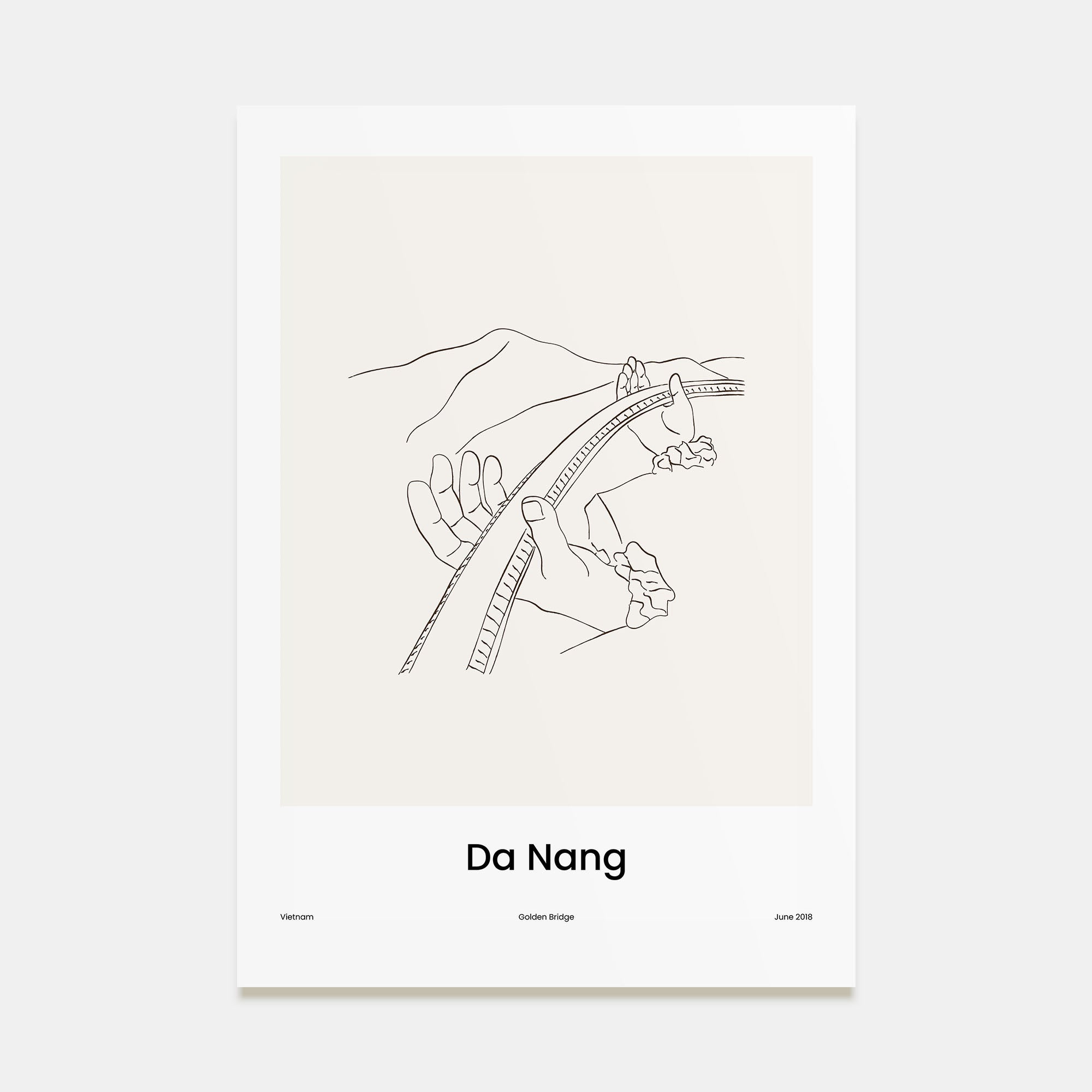 Da Nang Drawn Poster