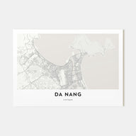 Da Nang Map Landscape Poster
